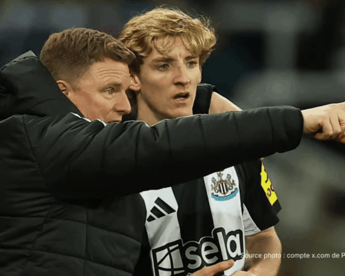 Eddie Howe entraîneur Newcastle United en conférence de presse avant Anthony Gordon Bayern Munich Newcastle mai 2026 — Premier League St. James' Park