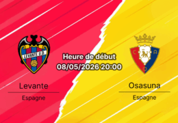 Pronostic Levante Osasuna – Estadio Ciutat de València, La Liga 35e journée 8 mai 2026