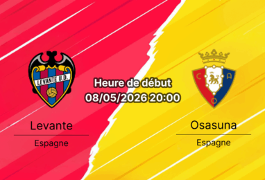 Pronostic Levante Osasuna – Estadio Ciutat de València, La Liga 35e journée 8 mai 2026