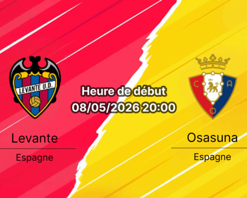 Pronostic Levante Osasuna – Estadio Ciutat de València, La Liga 35e journée 8 mai 2026