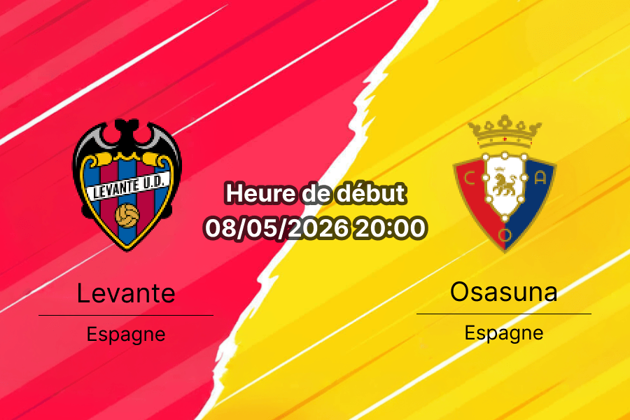 Pronostic Levante Osasuna – Estadio Ciutat de València, La Liga 35e journée 8 mai 2026