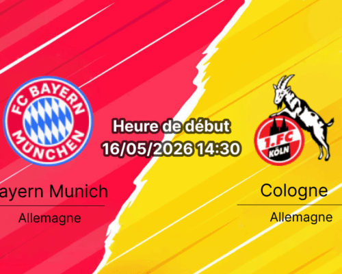 Pronostic Bayern Munich Cologne – Allianz Arena, Bundesliga J34, 16 mai 2026