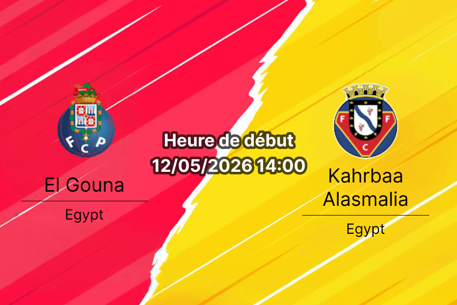 Pronostic El Gouna Kahrbaa Alasmalia — Stade Khaled Beshara, Egyptian Premier League groupe de relégation 12 mai 2026