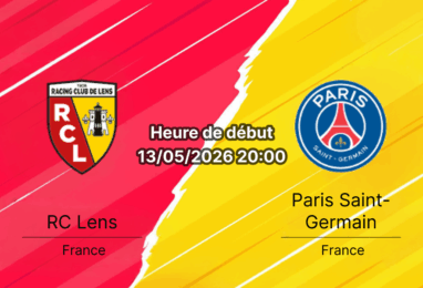 Pronostic RC Lens Paris Saint-Germain – Stade Bollaert-Delelis, Ligue 1 journée 29, 13 mai 2026