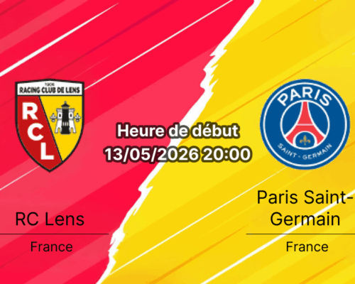 Pronostic RC Lens Paris Saint-Germain – Stade Bollaert-Delelis, Ligue 1 journée 29, 13 mai 2026