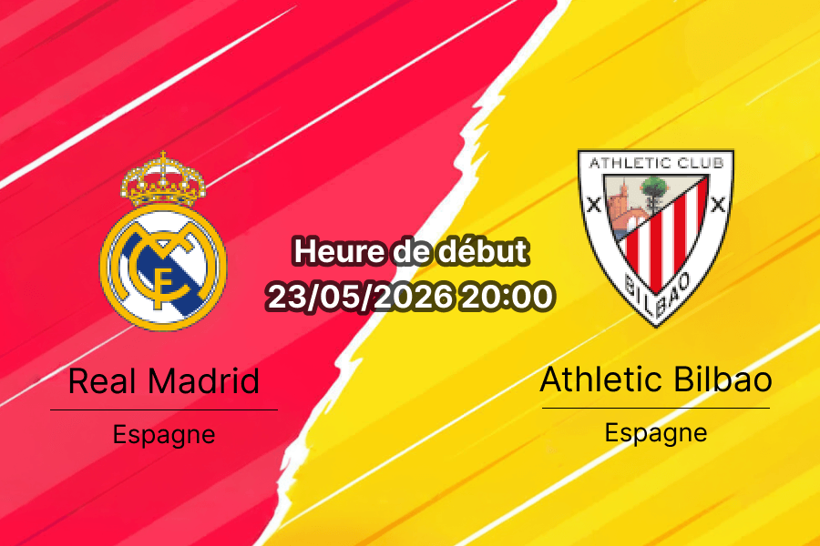 Pronostic Real Madrid Athletic Bilbao – Santiago Bernabéu, La Liga journée 38, 23 mai 2026