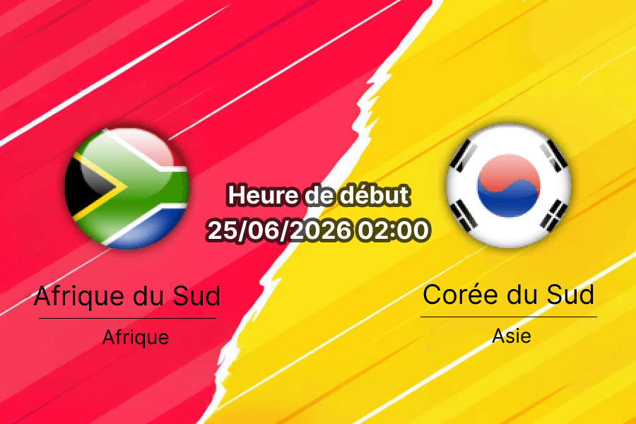 Pronostic Afrique du Sud Corée du Sud — Estadio BBVA Monterrey, Coupe du Monde 2026 Groupe A, 25 juin 2026
