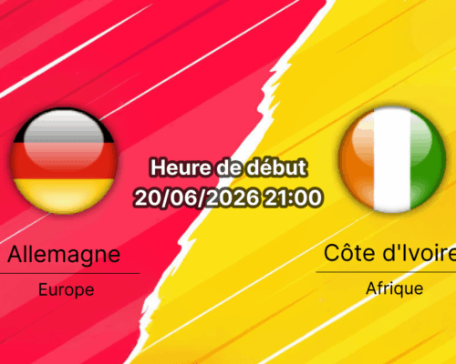 Pronostic Allemagne Côte d'Ivoire — BMO Field de Toronto, Groupe E de la Coupe du Monde 2026, samedi 20 juin 2026
