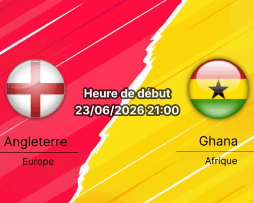 Pronostic Angleterre Ghana – Gillette Stadium Foxborough, Groupe L Coupe du Monde 2026, 23 juin 2026