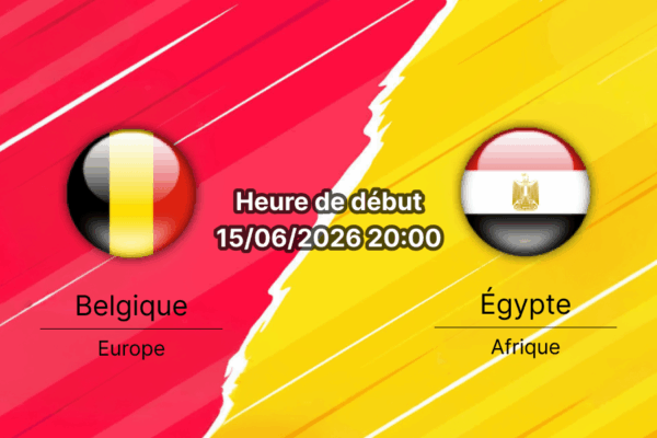 Pronostic Belgique Égypte – Lumen Field de Seattle (Seattle Stadium), Coupe du Monde 2026 Groupe G, lundi 15 juin 2026