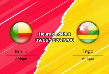 Pronostic Bénin Togo – Stade El Bachir Mohammedia, tournoi amical international 9 juin 2026