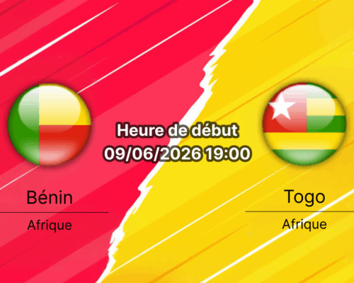 Pronostic Bénin Togo – Stade El Bachir Mohammedia, tournoi amical international 9 juin 2026