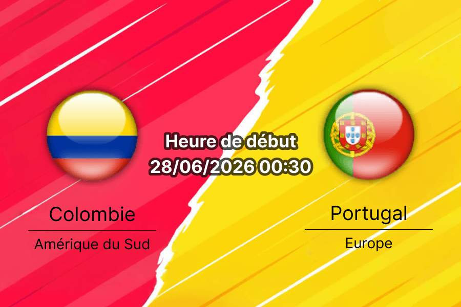 Pronostic Colombie Portugal – Hard Rock Stadium de Miami Gardens, Groupe K Coupe du Monde 2026, nuit du 28 juin