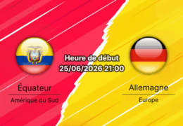 Pronostic Équateur Allemagne – MetLife Stadium East Rutherford, Coupe du Monde 2026 Groupe E, 25 juin 2026