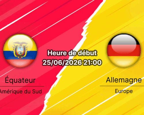 Pronostic Équateur Allemagne – MetLife Stadium East Rutherford, Coupe du Monde 2026 Groupe E, 25 juin 2026