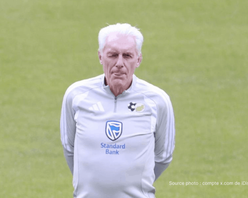 Hugo Broos entraîneur Afrique du Sud en conférence de presse avant Bafana Bafana Mexique 11 juin 2026 – Coupe du Monde Groupe A Estadio Azteca