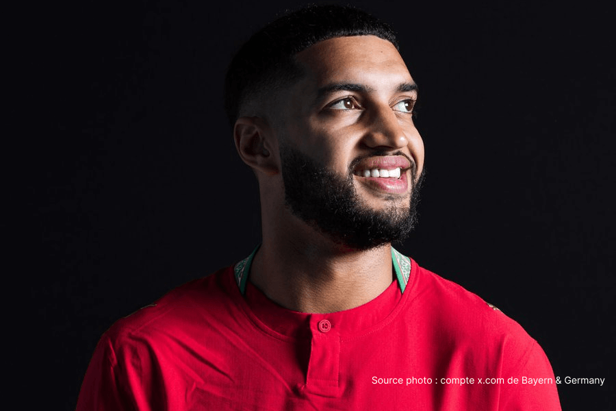 Ismael Saibari célèbre son lob lors de Maroc Brésil 1-1 le 14 juin 2026 au MetLife Stadium – Coupe du monde 2026 groupe C