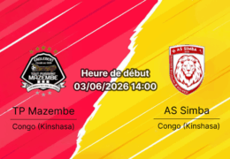 Pronostic TP Mazembe AS Simba – Stade TP Mazembe Lubumbashi, playoffs Illicocash Ligue 1, 3 juin 2026