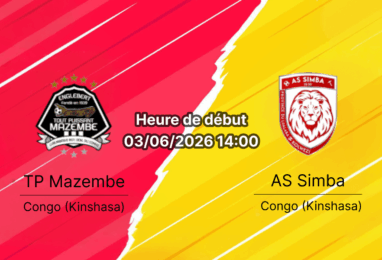 Pronostic TP Mazembe AS Simba – Stade TP Mazembe Lubumbashi, playoffs Illicocash Ligue 1, 3 juin 2026