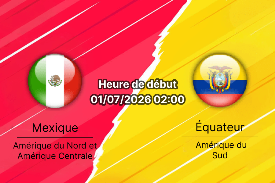 Pronostic Mexique Équateur – Estadio Azteca Mexico City, 1/32 finale Coupe du Monde 2026, 1er juillet 2026