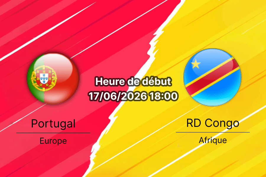Pronostic Portugal RD Congo – NRG Stadium Houston, Coupe du Monde 2026 Groupe K, 17 juin 2026