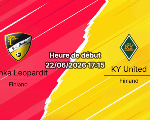 Pronostic Honka Leopardit KY United – Säterinniitty Espoo, Vitonen Finlande, 22 juin 2026
