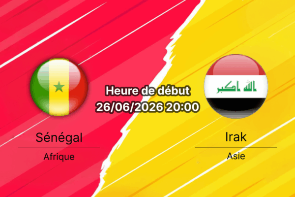 Pronostic Sénégal Irak — BMO Field Toronto, Groupe I de la Coupe du Monde FIFA 2026, journée 3 du 26 juin 2026