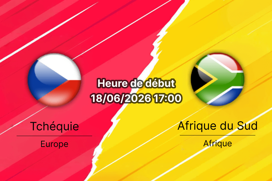 Pronostic République tchèque Afrique du Sud – Mercedes-Benz Stadium Atlanta, Coupe du Monde 2026 Groupe A, 18 juin 2026