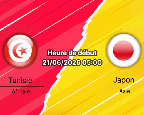 Pronostic Tunisie Japon – Estadio BBVA Monterrey, Groupe F Coupe du Monde 2026, 21 juin 2026