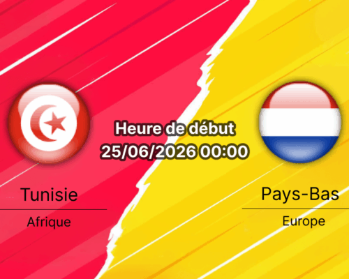Pronostic Tunisie Pays-Bas — GEHA Field at Arrowhead Stadium Kansas City, Groupe F Coupe du Monde 2026, 26 juin