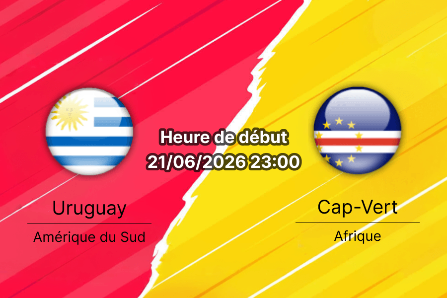 Pronostic Uruguay Cap-Vert – Hard Rock Stadium Miami Gardens, Groupe H Coupe du Monde FIFA 2026, 21 juin