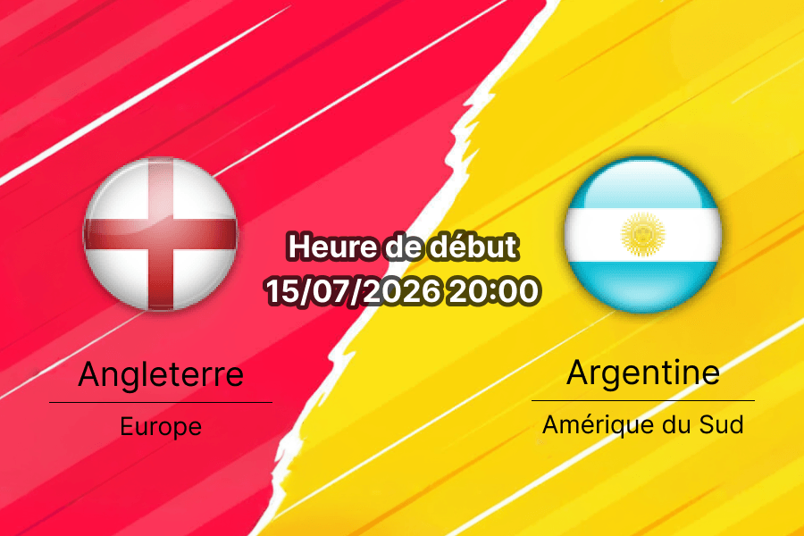 Pronostic Angleterre Argentine – Mercedes-Benz Stadium Atlanta, demi-finale Coupe du monde 15 juillet 2026