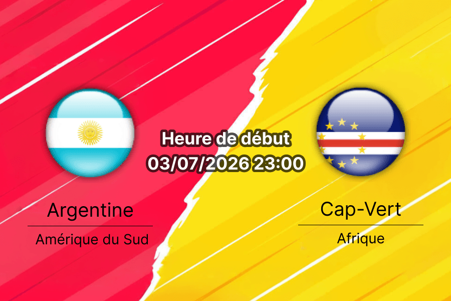 Pronostic Argentine Cap-Vert – Hard Rock Stadium Miami Gardens, 1/32e de finale Coupe du Monde 2026, 3 juillet 2026