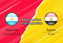 Pronostic Argentine Égypte – Mercedes-Benz Stadium Atlanta, Coupe du monde 2026, 8e de finale 7 juillet