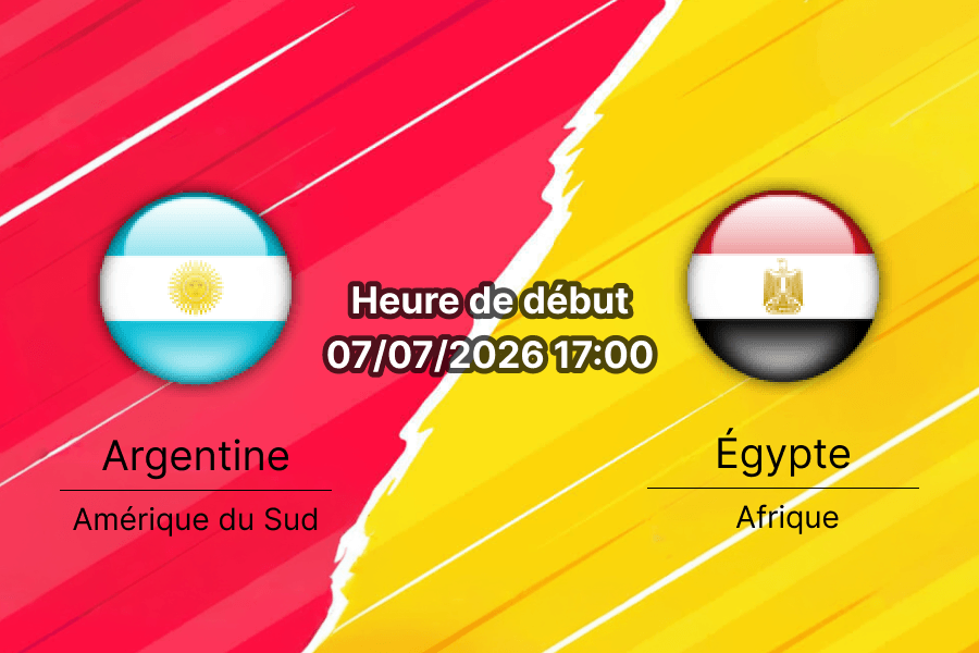 Pronostic Argentine Égypte – Mercedes-Benz Stadium Atlanta, Coupe du monde 2026, 8e de finale 7 juillet
