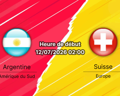 Pronostic Argentine Suisse – Arrowhead Stadium Kansas City, quart de finale Coupe du Monde 2026, 12 juillet