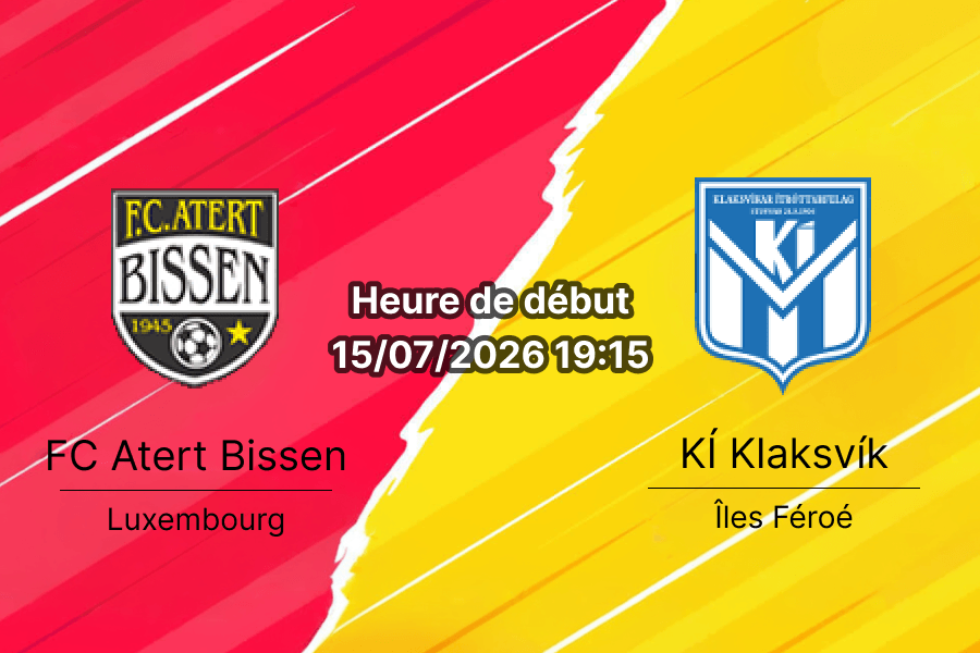 Pronostic Atert Bissen KÍ Klaksvík – Stade de Luxembourg, 1er tour qualifications Ligue des champions UEFA 15 juillet 2026