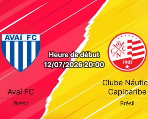 Pronostic Avaí Náutico – Ressacada Florianópolis, Série B Brésilienne journée 17, 12 juillet 2026