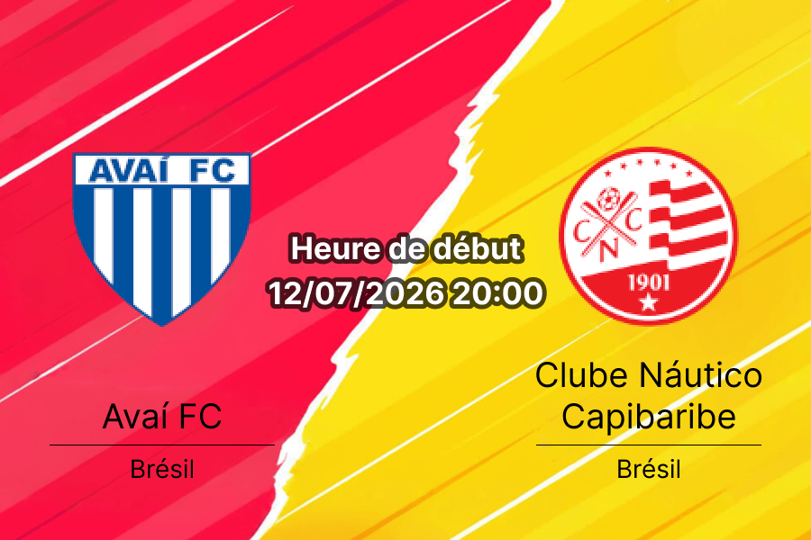 Pronostic Avaí Náutico – Ressacada Florianópolis, Série B Brésilienne journée 17, 12 juillet 2026