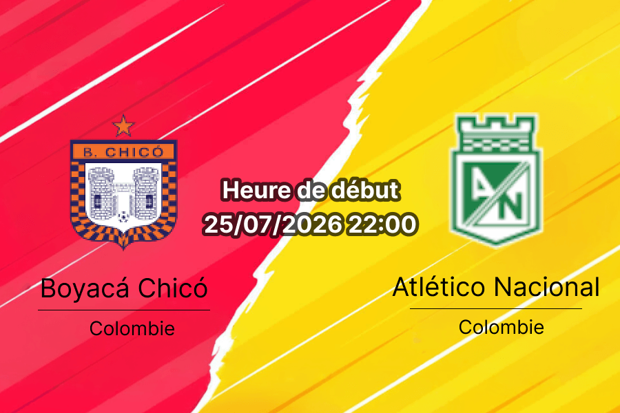 Pronostic Boyacá Chicó Atlético Nacional – Estadio La Independencia Tunja, Liga BetPlay Clausura 2026 25 juillet
