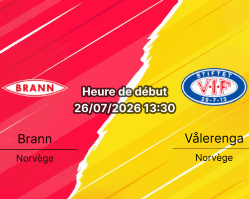 Pronostic Brann Vålerenga – Brann Stadion Bergen, Eliteserien Tour 15 26 juillet 2026