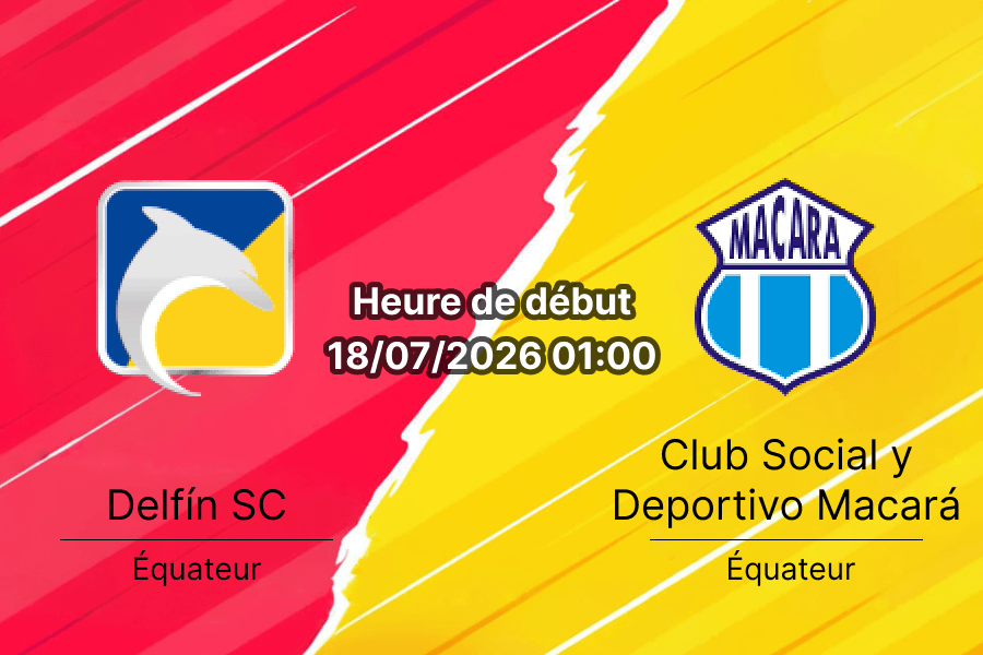 Pronostic Delfín SC Macará – Estadio Jocay Manta Équateur, Liga Pro Serie A jornada 20 18 juillet 2026
