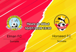 Pronostic Elman Horseed – Mogadishu Stadium, Premier League Somalia, 10 juillet 2026