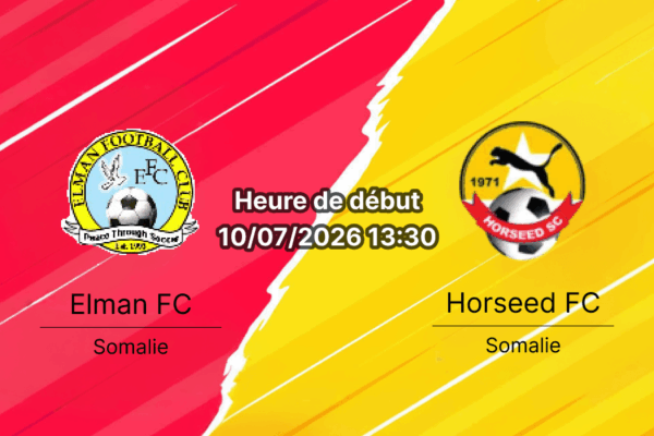 Pronostic Elman Horseed – Mogadishu Stadium, Premier League Somalia, 10 juillet 2026