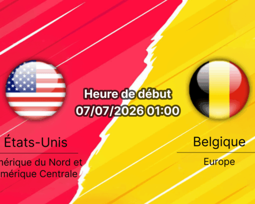 Pronostic États-Unis Belgique – Lumen Field Seattle, Coupe du monde 2026, 8e de finale 7 juillet