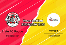 Pronostic FC Rouge COSFA – Stade Elgeco Plus Antananarivo, Yas Coupe de Madagascar 2026 demi-finale 22 juillet