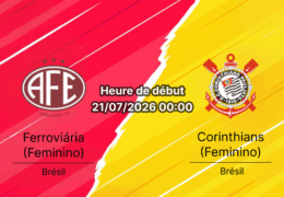 Pronostic Ferroviária Corinthians Feminino – Arena Fonte Luminosa Araraquara, Copa do Brasil Feminina 2026 oitavas de final 20 juillet