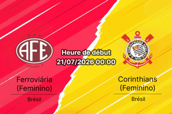 Pronostic Ferroviária Corinthians Feminino – Arena Fonte Luminosa Araraquara, Copa do Brasil Feminina 2026 oitavas de final 20 juillet