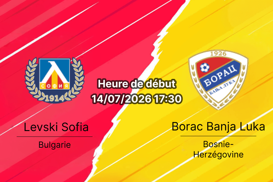 Pronostic Levski Sofia Borac Banja Luka – Vivacom Arena Sofia, Ligue des champions UEFA 14 juillet 2026