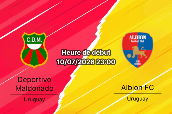 Pronostic Deportivo Maldonado Albion Montevideo – Estadio Domingo Burgueño, Primera División Uruguay, 10 juillet 2026